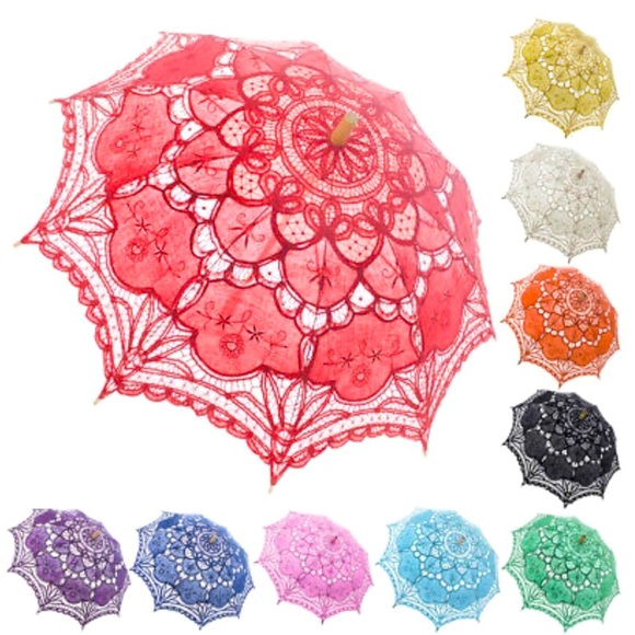 Host Pick! 🎉 Beautiful Brand New Batten Lace Parasols 🌂☂️ - Picture 14 of 16